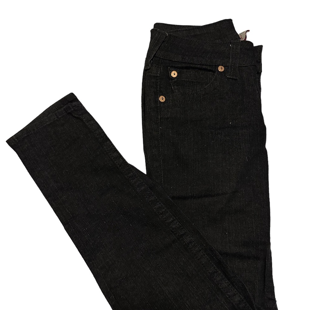 Black straight leg black jeans - True Religion Size 27